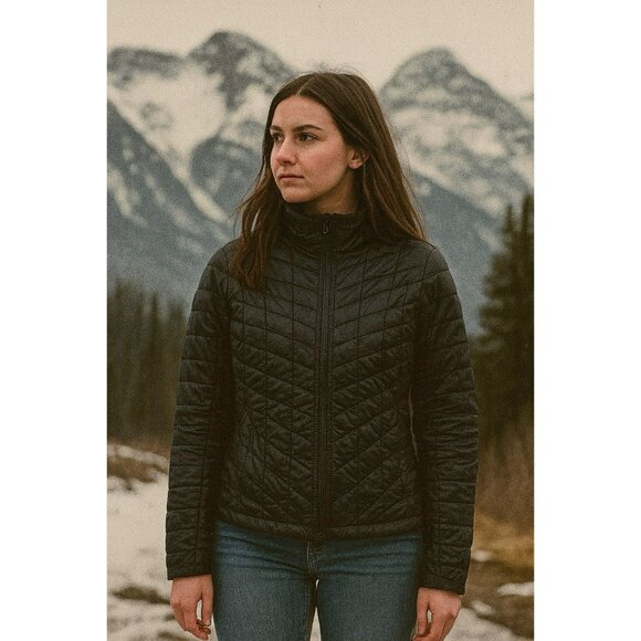 The North Face Women’s Thermoball Fitted Jacket Black Size Medium EUC - Picture 1 of 5